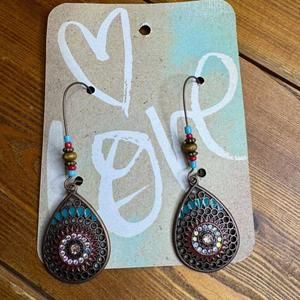 Boho Style Teardrop Dangle Drop Earrings